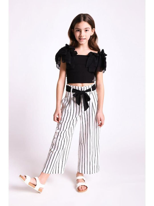 Please Kids Fabric Trousers White