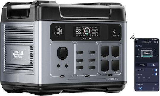 OUKITEL P2001 Plus Powerstation 2400W 2048Wh με Μπαταρία LiFePO4 Smart App Control Fast Charge 1800W / Solar Input 500W 545-250