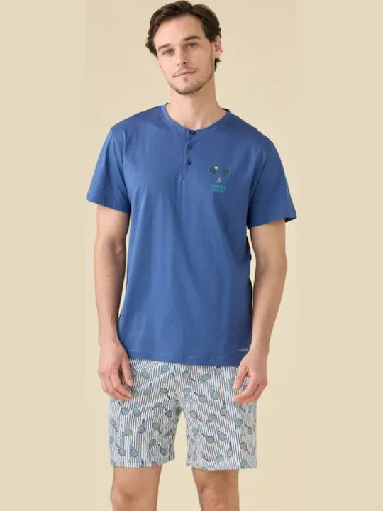 Noidinotte Summer Men's Pyjama Blue/Striped