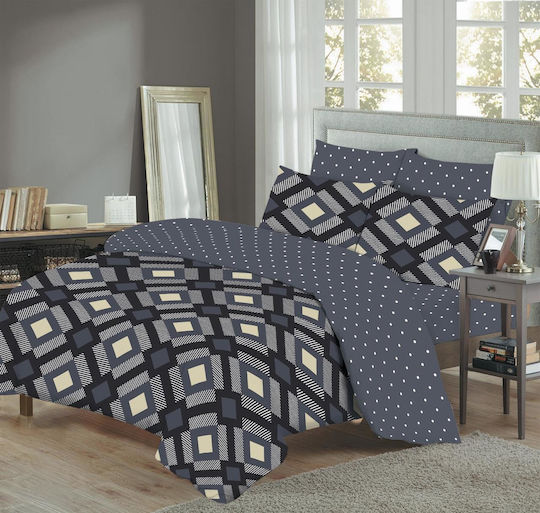 Marwa Single Bed Sheets Set With Rubber Hugger 100x200+30cm 3 Pieces