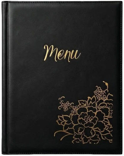 Menu Holder in Gold Colour 20x25 cm Set of 5 Pieces