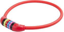 Tonyon Kabelschloss mit Kombination 4-stellige 8mm*650mm Hochwertige PVC-Beschichtung 1804-p