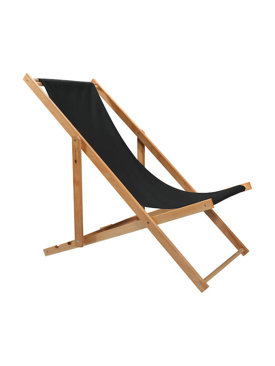 Sezlong Lemnos Culoare Neagră 140x60x80cm