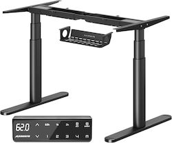 Maidesite Electric Desk Frame Height Βάση Γραφείου Μεταλλική με Ρεγουλατόρο Μαύρη 62cm