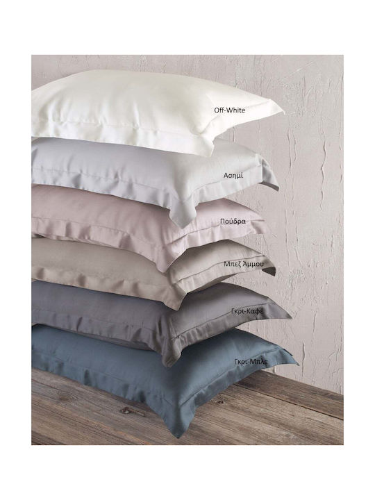 Rythmos Oxford Glacier Σετ Μαξιλαροθήκες Oxford Glacier 50x70εκ.