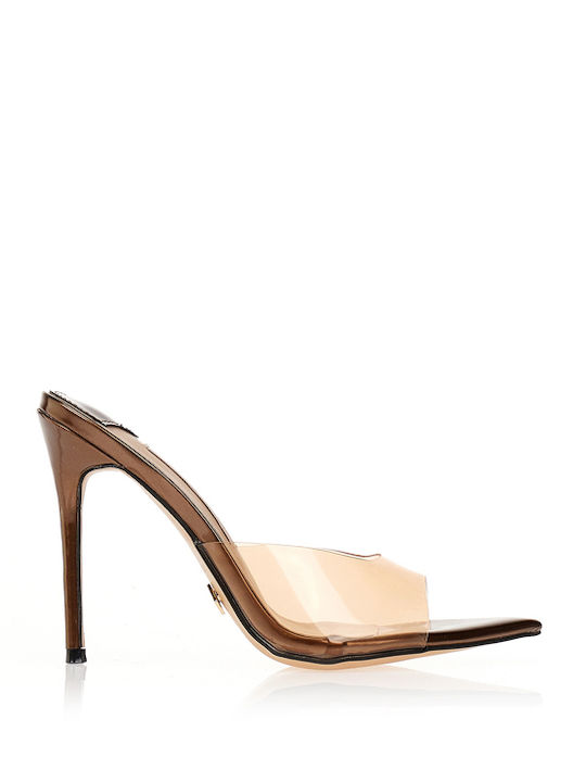 Tsoukalas Mules From Patent Leather With High H...
