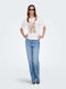 Damen T-shirt Helles Weiß Susan Pulse