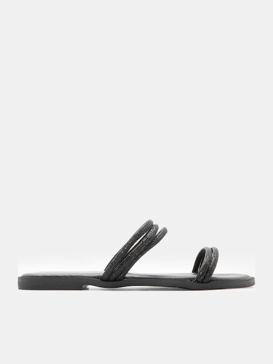 Luigi Damen Flache Sandalen Schwarz