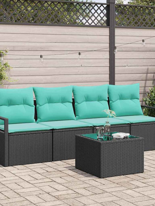 Set Cameră De Zi Pentru Exterior 5 Piese Negru ...
