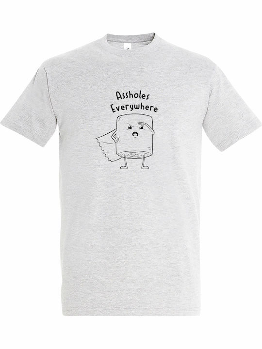 Tricou Unisex Assholes Everywhere Funny Gri
