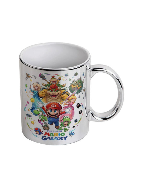 Koupakoupa Mario Galaxy Ceramic Mug Silver 330ml