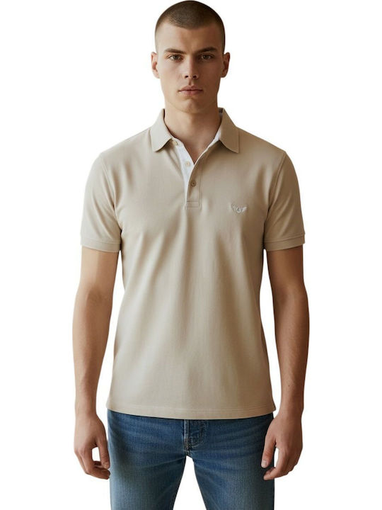Side Effect Polo Herrenbluse Beige
