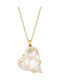 VTJ Necklace With Heart Design In Gold Plated Silver