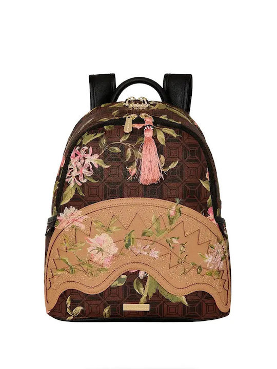 Sprayground School Backpack Brown with Water Bottle Holder