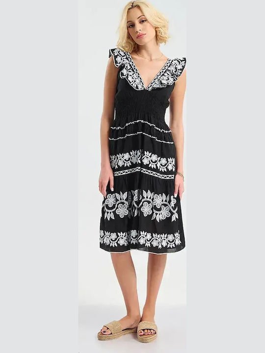 Summer Midi Dress Black