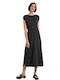 Sommer Midi Damenkleid Schwarz
