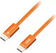 Forcell USB 2.0 Cable USB-C Male - USB-C 60W Orange 1.2m