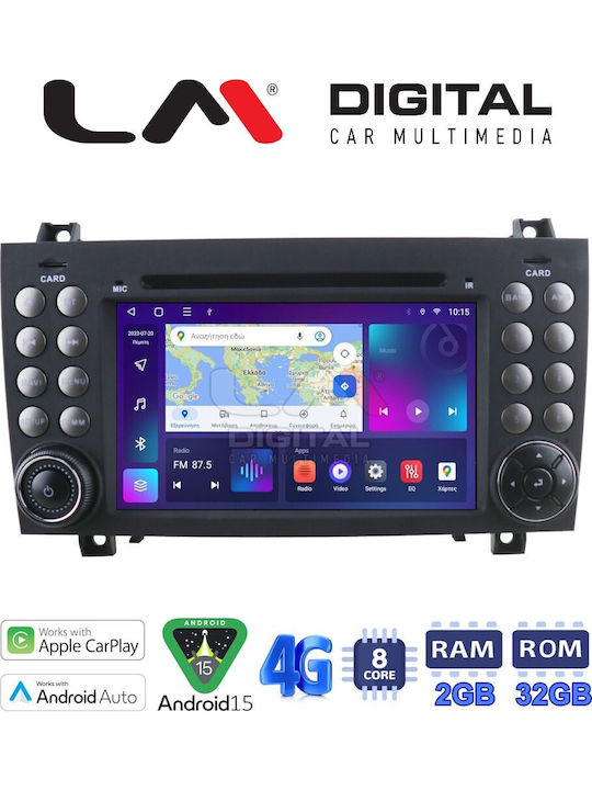 LM Digital Car Audio System for Mercedes-Benz SLK 2004 2010 Bluetooth USB Wi-Fi GPS Apple CarPlay Android Auto