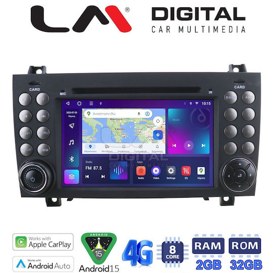 LM Digital Auto-Audiosysteme für Mercedes-Benz SLK 2004 2010 Bluetooth USB Eingebautes Wi-Fi GPS Apple CarPlay Android Auto