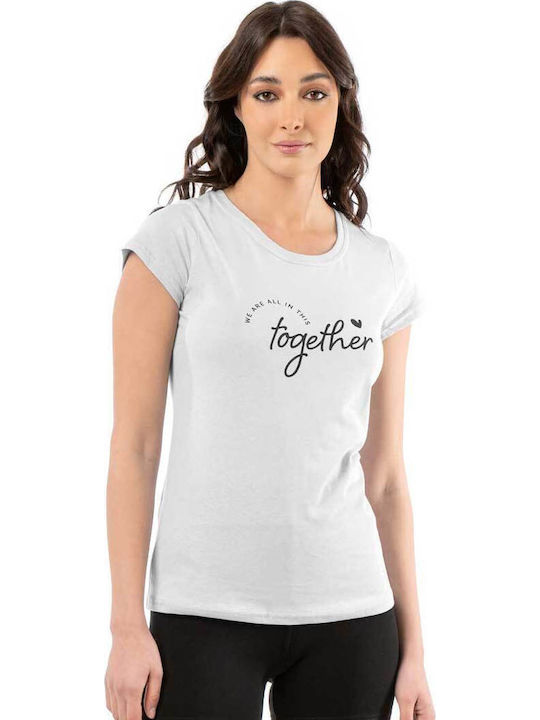 Bodymove Γυναικεία Μπλούζα Together Λευκό