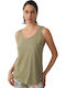 Women's Cotton Sleeveless Khaki Top