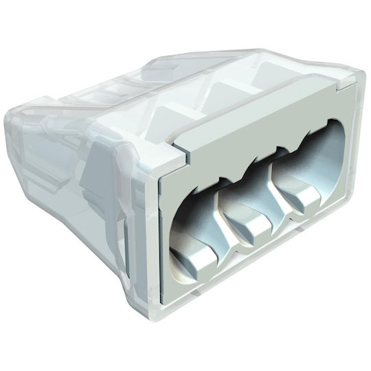 Quick Connect Wire Connection Strip 3 Pole Pressure 61 325 Lgr For Single-Core Conductors 0.5-2.5mm² 24A 450V 100 Pieces
