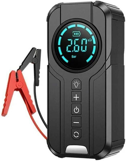 Portable Car Battery Jump Starter 2000mAh with Power Bank USB Pump 12V