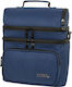 Polo Double Cooler School Insulated Lunch Bag Handbag 9l Blue 25x19x29cm