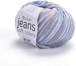 YarnArt Jeans Soft Colors Γκρι Γαλάζιο Λευκό