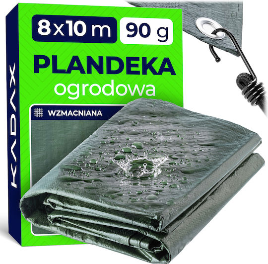 Kadax Pânză Impermeabilă Rotundă 90gr/m² cu Diametru 8m Tip Ușor Verde