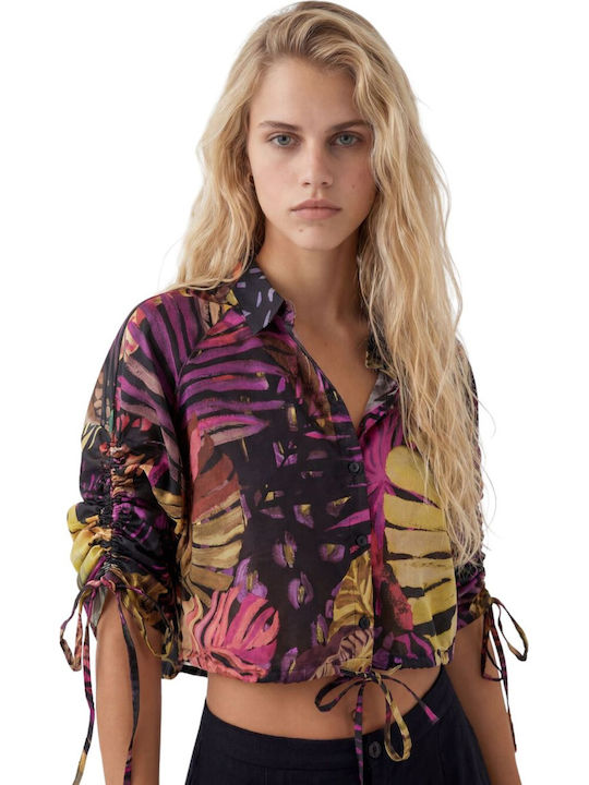 Desigual Langärmeliges Damenhemd Negro