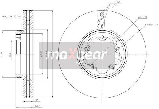 Δίσκος Φρένων Εμπρός Ford Transit 2014 Custom 2012 1763885