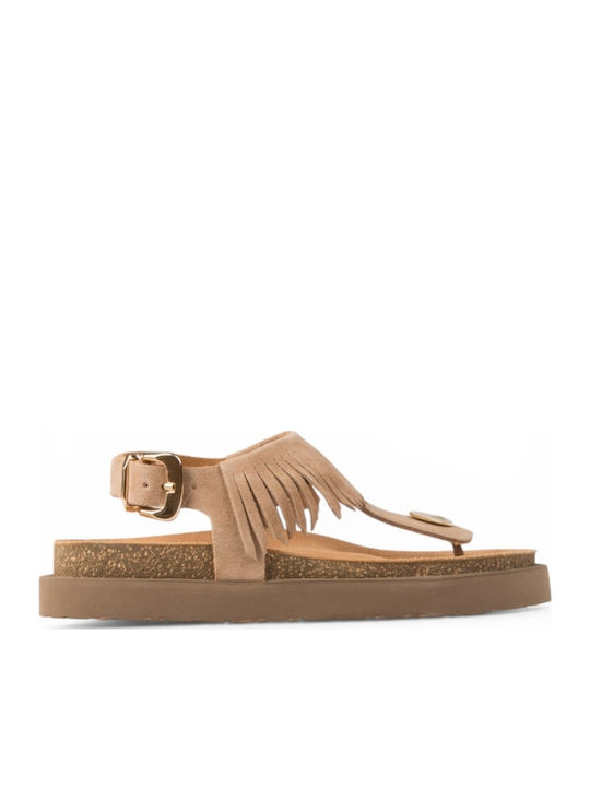 Sandale Casual Damă Anatomici Din Piele Bej