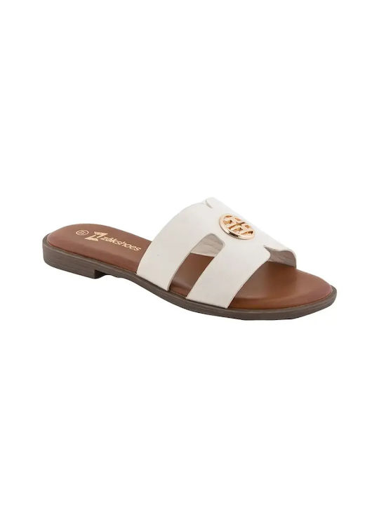 Zak Women's White Flat Sandals