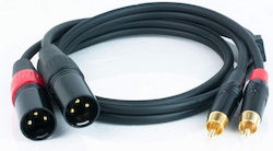 Master Audio XLR male - 2 x RCA female 3m 56201-701