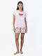 Admas Summer Women's Pink Pyjama Set