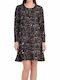 Zen Winter Cotton Women's Nightgown Black