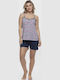 Galaxy Summer Women's Pyjama Set Blue