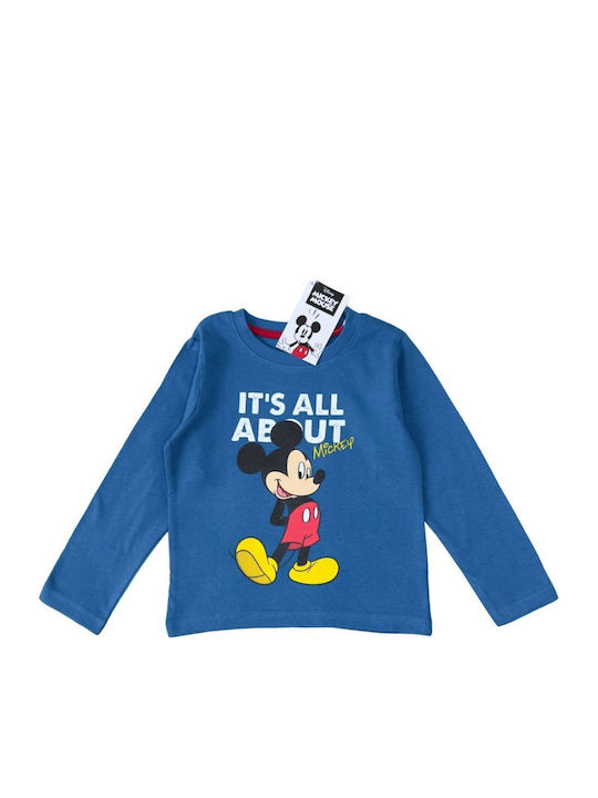 Kinderoberteile Langärmelig Blaue Mickey Mouse