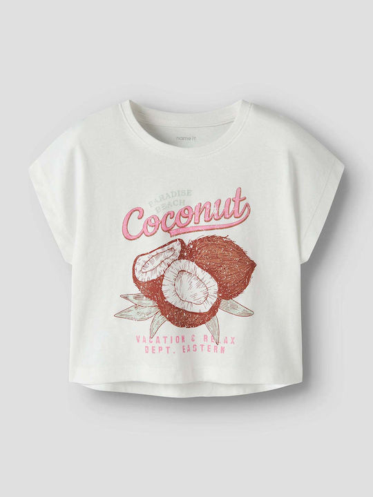 Name It Kids Crop Top White Name