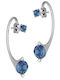 Verorama Ohrringe aus Silber mit Steinen Marineblau