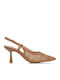 Pointed Toe Heels with Strap Brown