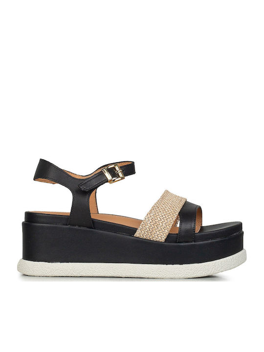 Stonefly Women's Black Summer Platforms
