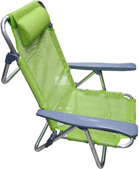 Folding Beach Lounger-Armchair Green Waterproof