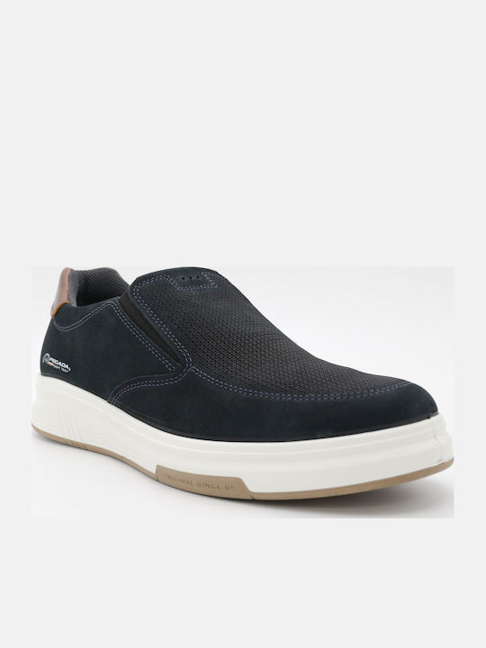 Δερμάτινα Ανδρικά Loafers σε Μπλε Χρώμα