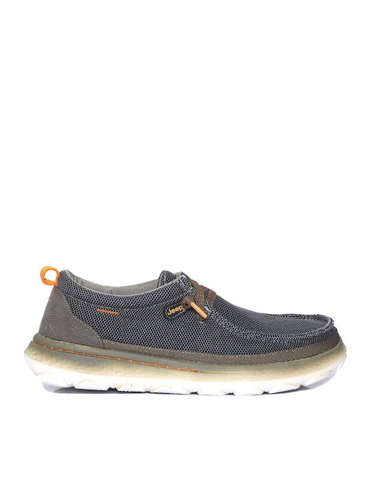 Jeep Footwear Ανδρικά Μοκασίνια σε Γκρι Χρώμα