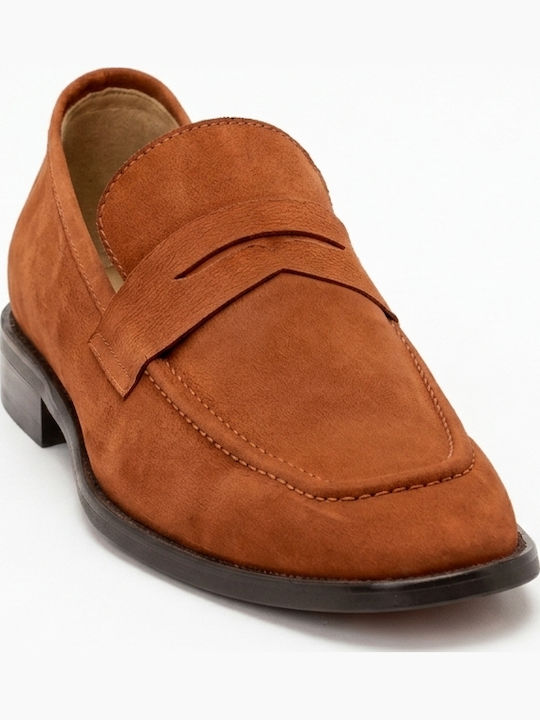 Δερμάτινα Ανδρικά Loafers σε Ταμπά Χρώμα