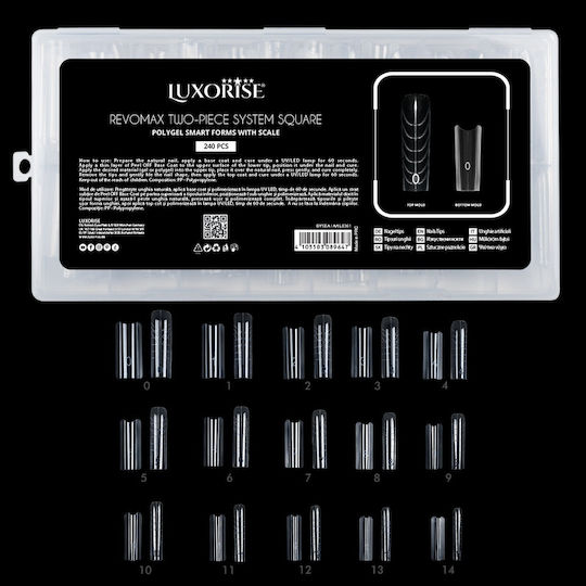 Revomax Reusable Tips Two-piece System Square Luxorise Polygel Gel