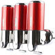 Triple Dispenser Liquid Soap Shower Gel 500ml/section Dark Red