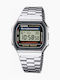 Casio Digital Herrenuhr Batterie mit Silber Metall-Armband